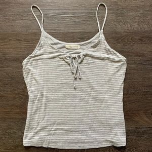 Grey and white striped cami
